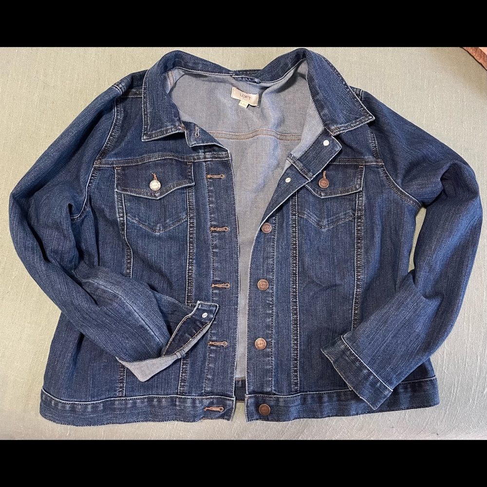 Loft denim jacket. Washed, but never worn. Size XL.